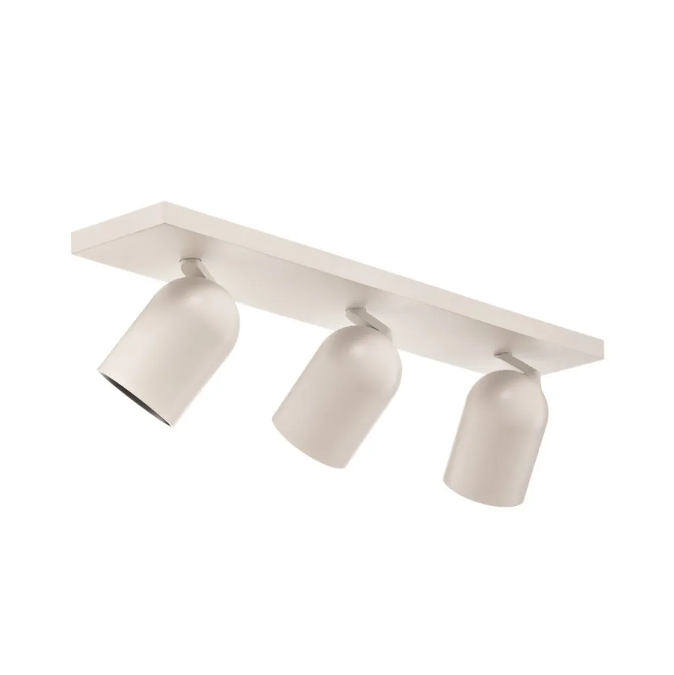 Arcchio spotlight Brinja, hvit, kantet, Ø 7 cm, 3 lyskilder, GU10