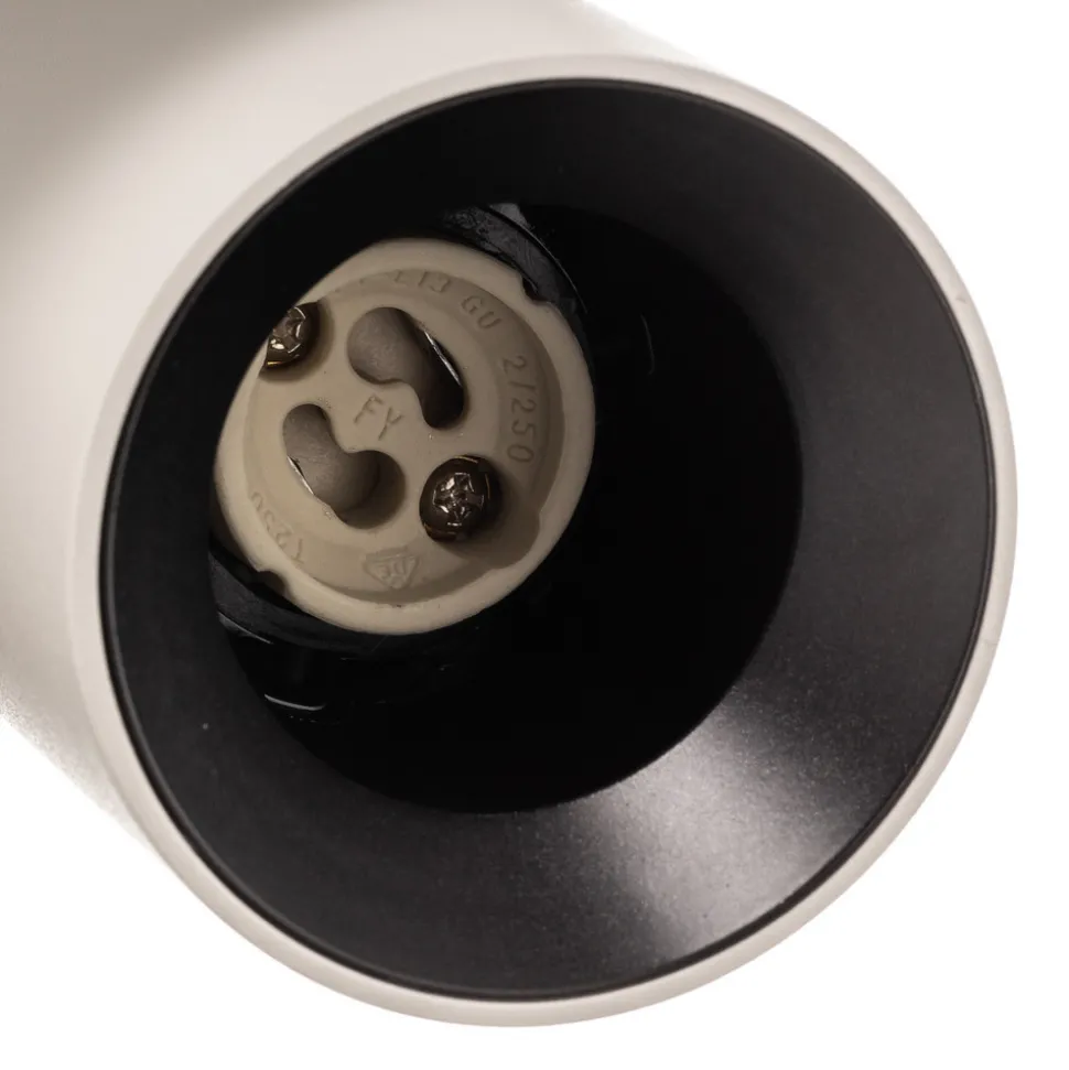 Arcchio spotlight Brinja, hvit, kantet, Ø 7 cm, 3 lyskilder, GU10