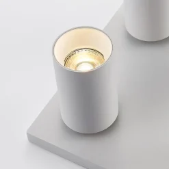 Arcchio spotlight Brinja, hvit, kantet, Ø 6 cm, 4 lyskilder, GU10