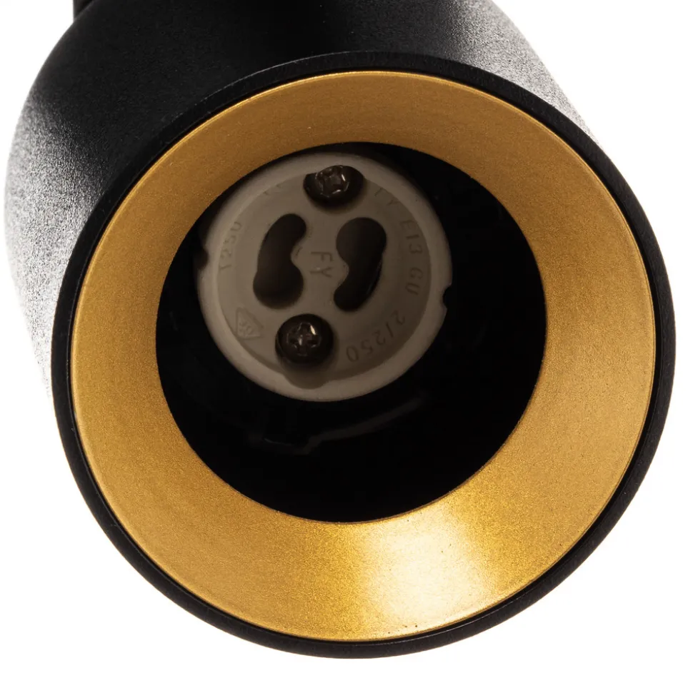 Arcchio spotlight Brinja, svart, rund, Ø 7 cm, 2 lyskilder, GU10