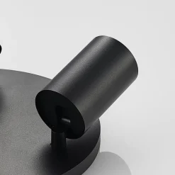 Arcchio spotlight Brinja, svart, rund, Ø 6 cm, 3 lyskilder, GU10