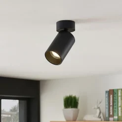 Arcchio spotlight Brinja, sett med 4 stk, svart, rund, Ø 6cm, GU10