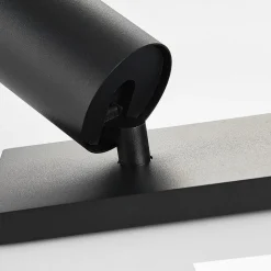 Arcchio spotlight Brinja, svart, kantet, Ø 6 cm, 2-faset, GU10