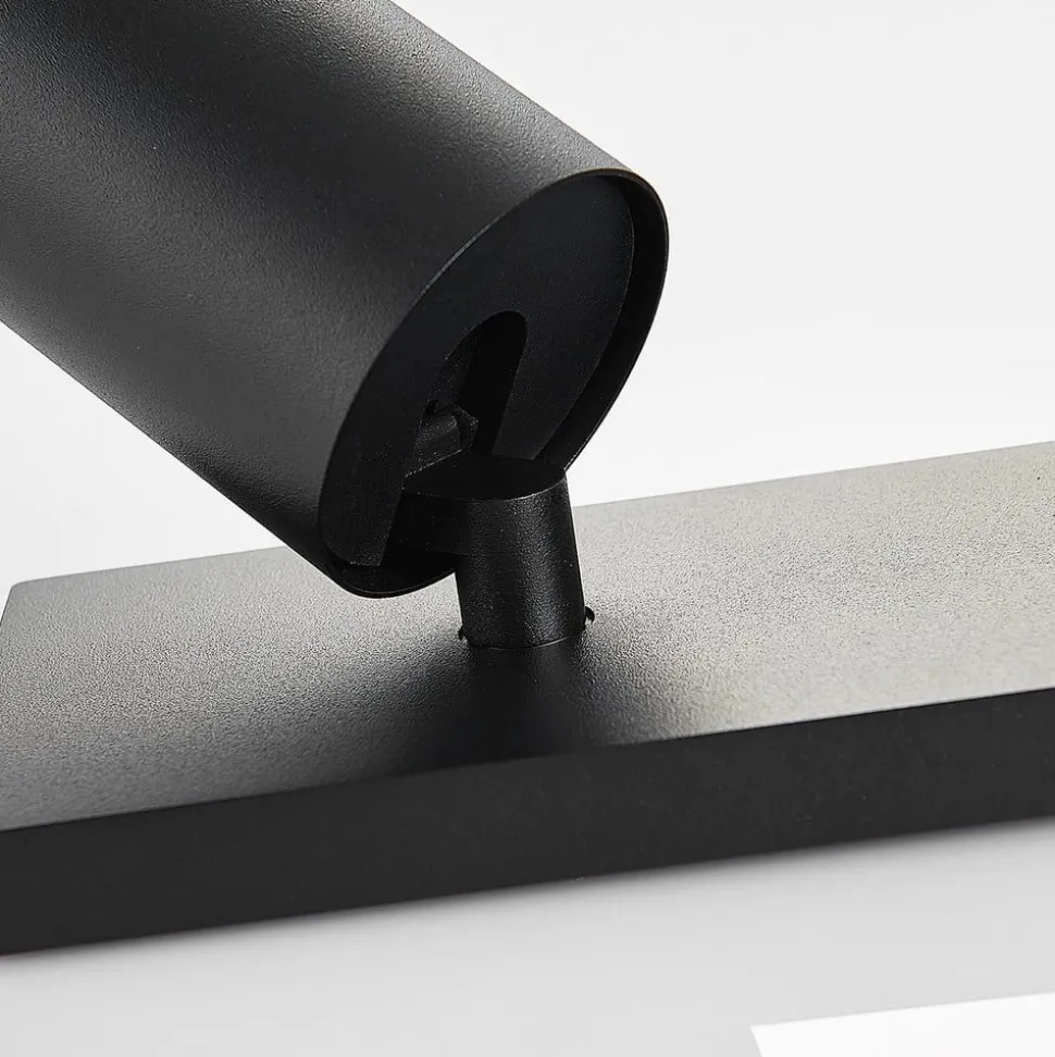 Arcchio spotlight Brinja, svart, kantet, Ø 6 cm, 2-faset, GU10