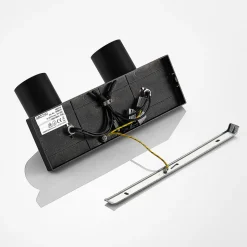 Arcchio spotlight Brinja, svart, kantet, Ø 6 cm, 2-faset, GU10