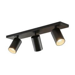 Arcchio spotlight Brinja, sett med 2, svart, kantet, 3 lyskilder