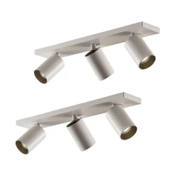 Arcchio spotlight Brinja, sett med 2, hvit, kantet, 3 lyskilder, GU10