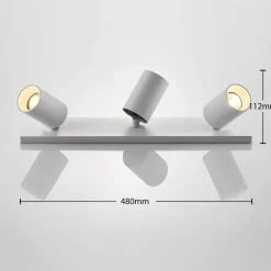Arcchio spotlight Brinja, sett med 2, hvit, kantet, 3 lyskilder, GU10