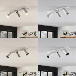 Arcchio spotlight Brinja, sett med 2, hvit, kantet, 3 lyskilder, GU10