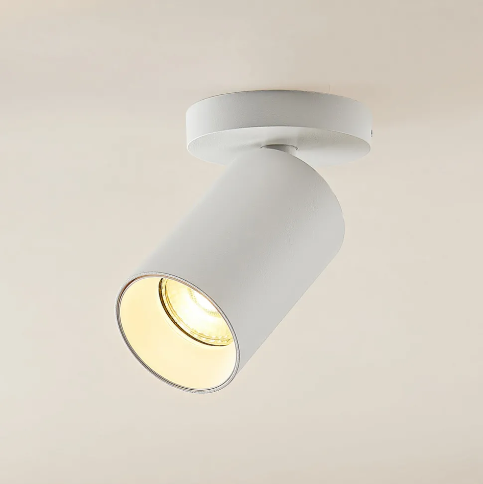 Arcchio spotlight Brinja, hvit, rund, 12 cm høy, Ø 6 cm