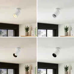 Arcchio spotlight Brinja, hvit, rund, 12 cm høy, Ø 6 cm