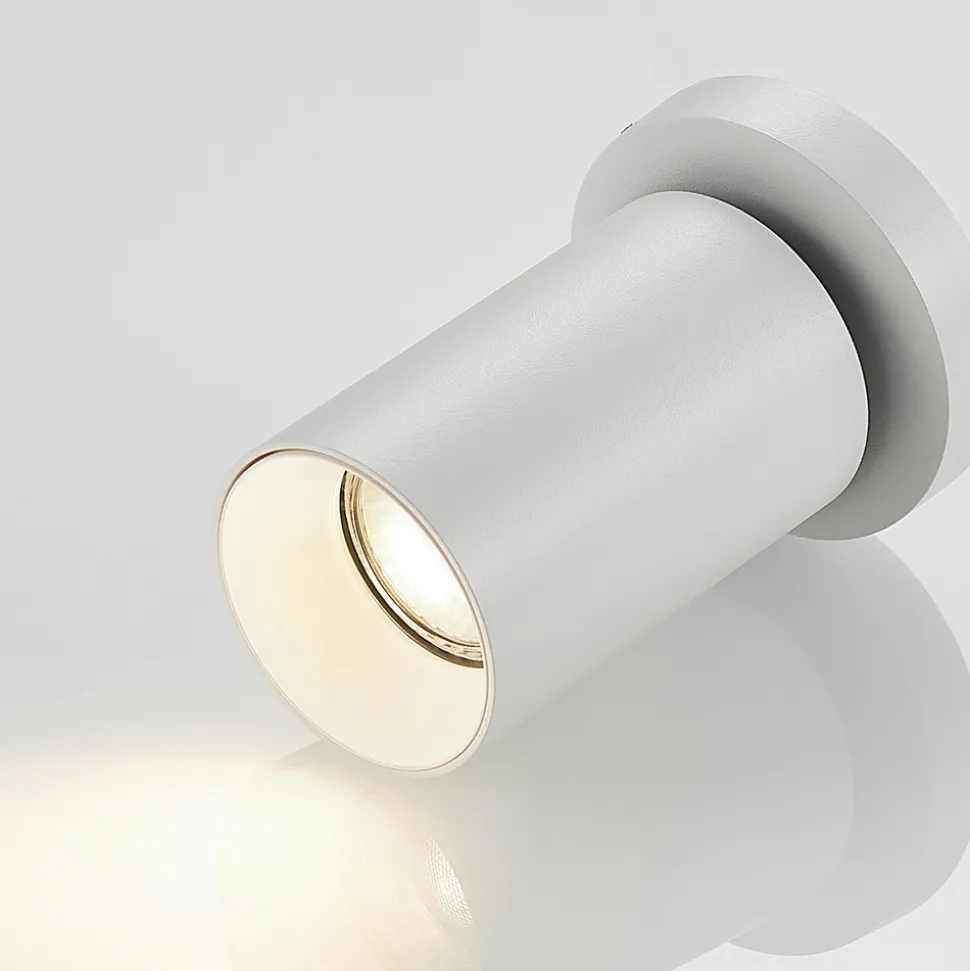 Arcchio spotlight Brinja, hvit, rund, 12 cm høy, Ø 6 cm