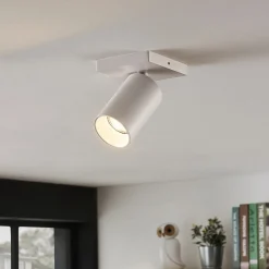 Arcchio spotlight Brinja, hvit, kantet, Ø 6 cm, 1 lyskilde, GU10