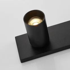 Arcchio spotlight Brinja, svart, kantet, Ø 6 cm, 3 lyskilder, GU10