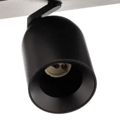 Arcchio spotlight Brinja, svart, kantet, Ø 7 cm, 2 lyskilder, GU10