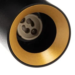 Arcchio spotlight Brinja, svart, kantet, Ø 7 cm, 2 lyskilder, GU10