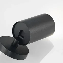 Arcchio spotlight Brinja, svart, rund, 12 cm høy, Ø 6 cm