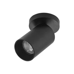 Arcchio spotlight Brinja, svart, rund, 12 cm høy, Ø 6 cm