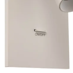 Arcchio spotlight Brinja, hvit, metall, USB-C, bryter, GU10