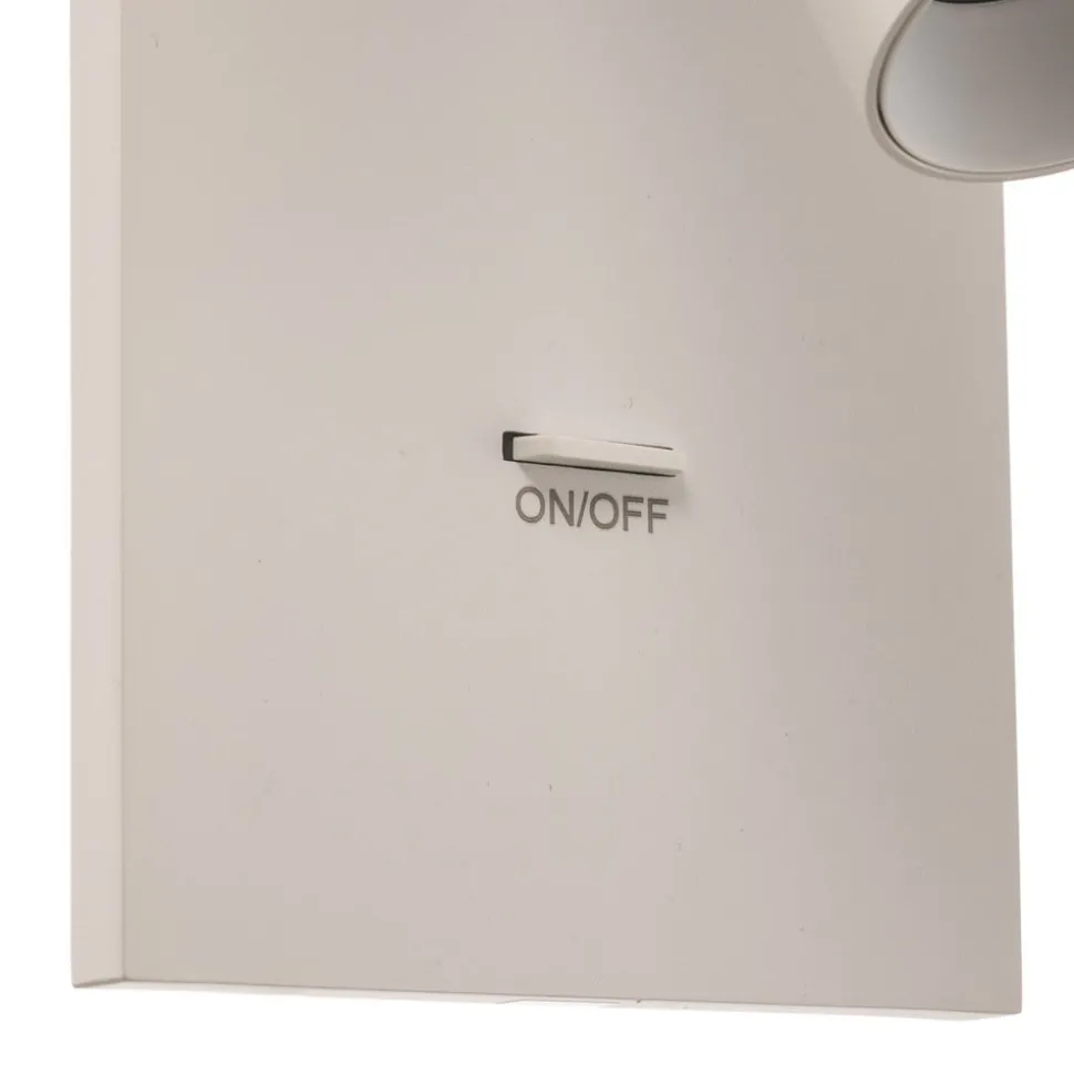 Arcchio spotlight Brinja, hvit, metall, USB-C, bryter, GU10