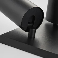 Arcchio spotlight Brinja, svart, kantet, Ø 6 cm, 4 lyskilder, GU10