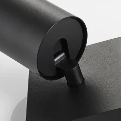 Arcchio spotlight Brinja, svart, kantet, Ø 6 cm, 1 lyskilde, GU10