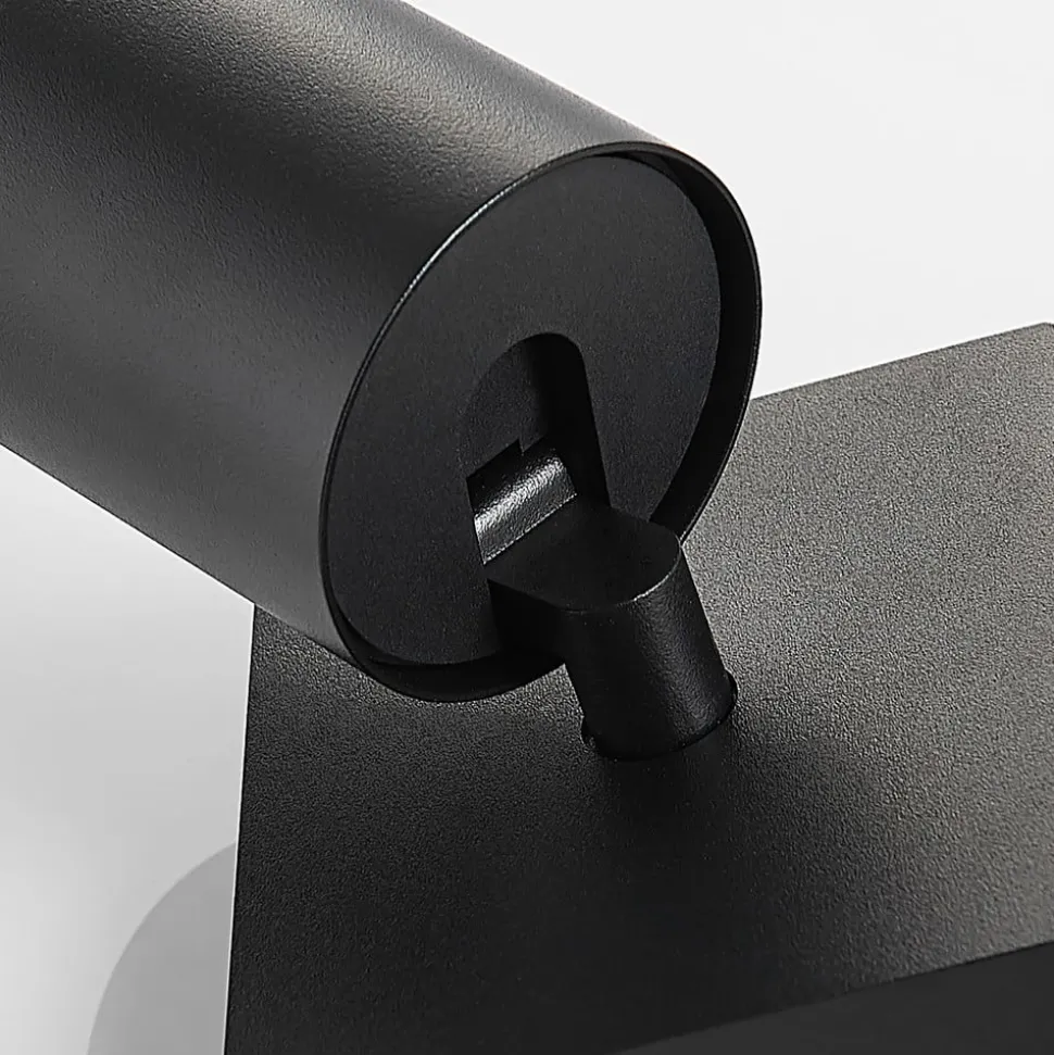 Arcchio spotlight Brinja, svart, kantet, Ø 6 cm, 1 lyskilde, GU10