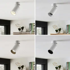 Arcchio spotlight Brinja, sett med 2, hvit, rund, Ø 6 cm, GU10