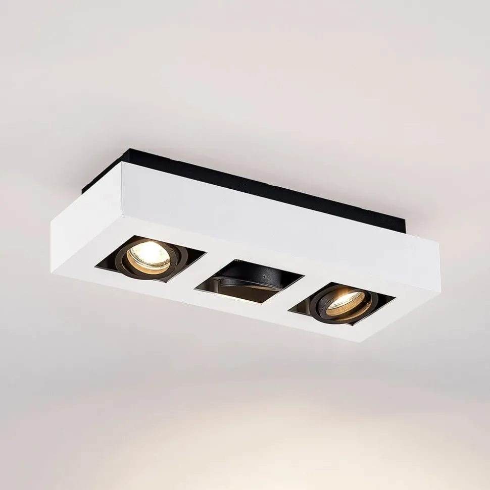 Arcchio spotlight Vince, 36 cm, 3 lyskilder, hvit/svart, GU10