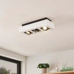 Arcchio spotlight Vince, 36 cm, 3 lyskilder, hvit/svart, GU10