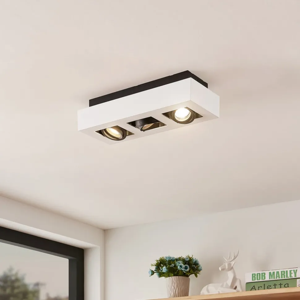 Arcchio spotlight Vince, 36 cm, 3 lyskilder, hvit/svart, GU10