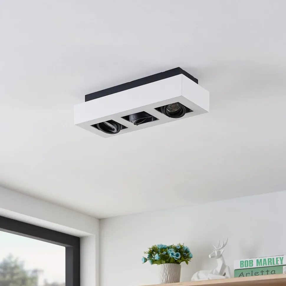 Arcchio spotlight Vince, 36 cm, 3 lyskilder, hvit/svart, GU10