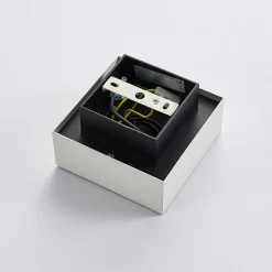 Arcchio spotlight Vince, 14 x 14 cm, hvit/krom, metall, GU10