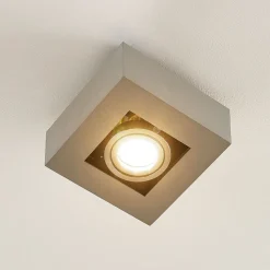 Arcchio spotlight Vince, 14 x 14 cm, sølv, metall, GU10