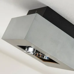 Arcchio spotlight Vince, 14 x 14 cm, sølv, metall, GU10