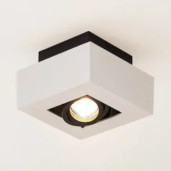 Arcchio spotlight Vince, 14 x 14 cm, hvit/svart, GU10