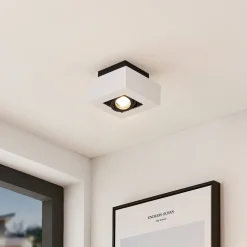 Arcchio spotlight Vince, 14 x 14 cm, hvit/svart, GU10