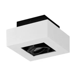 Arcchio spotlight Vince, 14 x 14 cm, hvit/svart, GU10