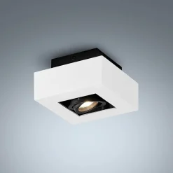 Arcchio spotlight Vince, 14 x 14 cm, hvit/svart, GU10