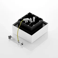 Arcchio spotlight Vince, 14 x 14 cm, hvit/svart, GU10