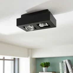 Arcchio spotlight Vince, 25 cm, svart, metall, GU10