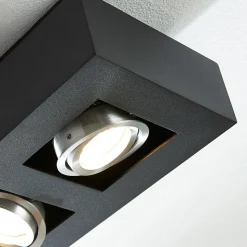 Arcchio spotlight Vince, 25 cm, svart, metall, GU10