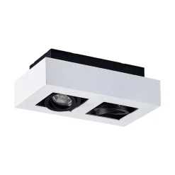 Arcchio spotlight Vince, 25 cm, 2 lyskilder, hvit/svart, GU10