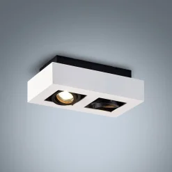 Arcchio spotlight Vince, 25 cm, 2 lyskilder, hvit/svart, GU10