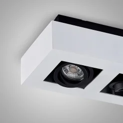 Arcchio spotlight Vince, 25 cm, 2 lyskilder, hvit/svart, GU10