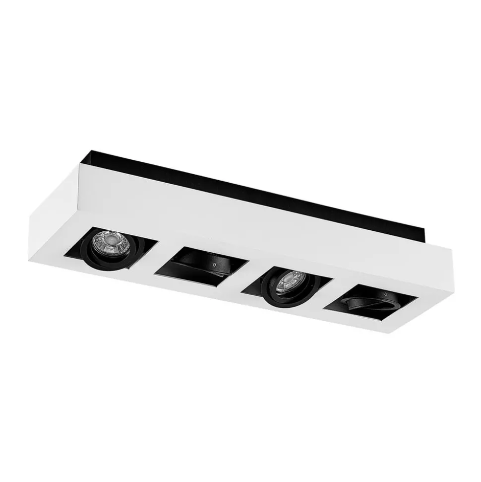 Arcchio spotlight Vince, 47 cm, 4 lyskilder, hvit/svart, GU10