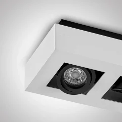 Arcchio spotlight Vince, 47 cm, 4 lyskilder, hvit/svart, GU10