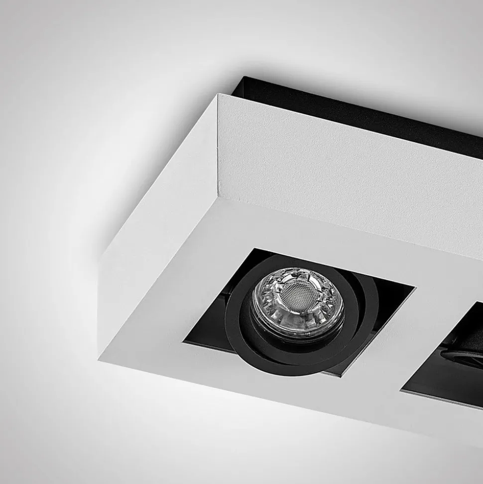 Arcchio spotlight Vince, 47 cm, 4 lyskilder, hvit/svart, GU10