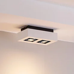 Arcchio spotlight Vince, 25 cm, 2 lyskilder, hvit/krom, GU10