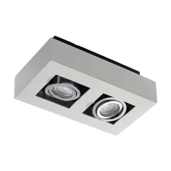 Arcchio spotlight Vince, 25 cm, 2 lyskilder, hvit/krom, GU10